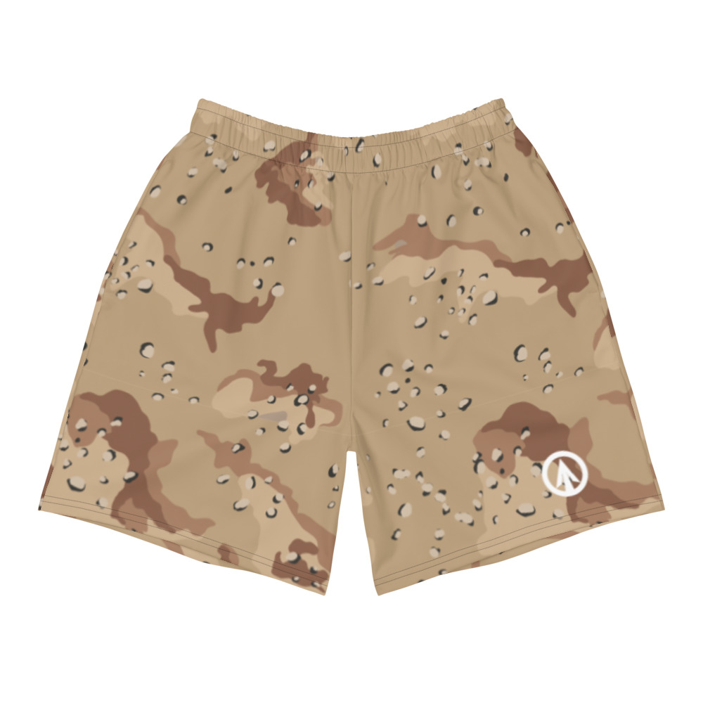 Chocolate Chip Camo Athletic Long Shorts